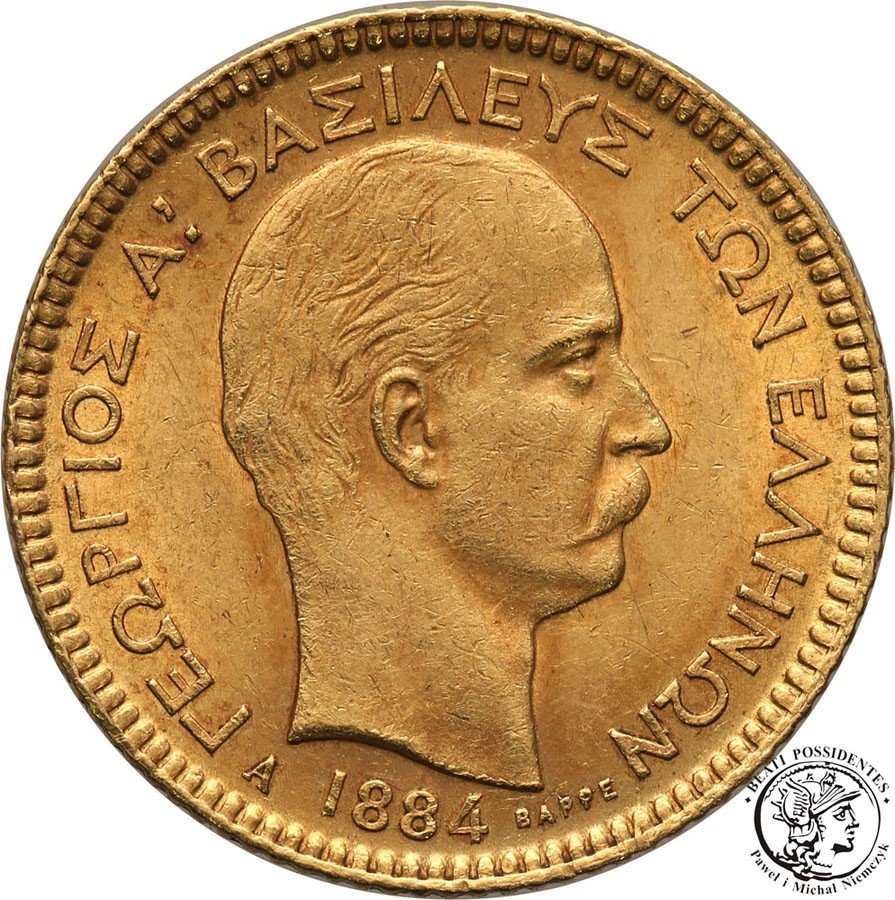 Grecja 20 drachm 1884 st. 2