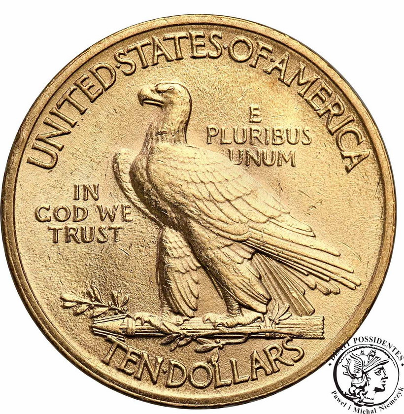 USA 10 dolarów 1910 Indianin RZADKA st.1-