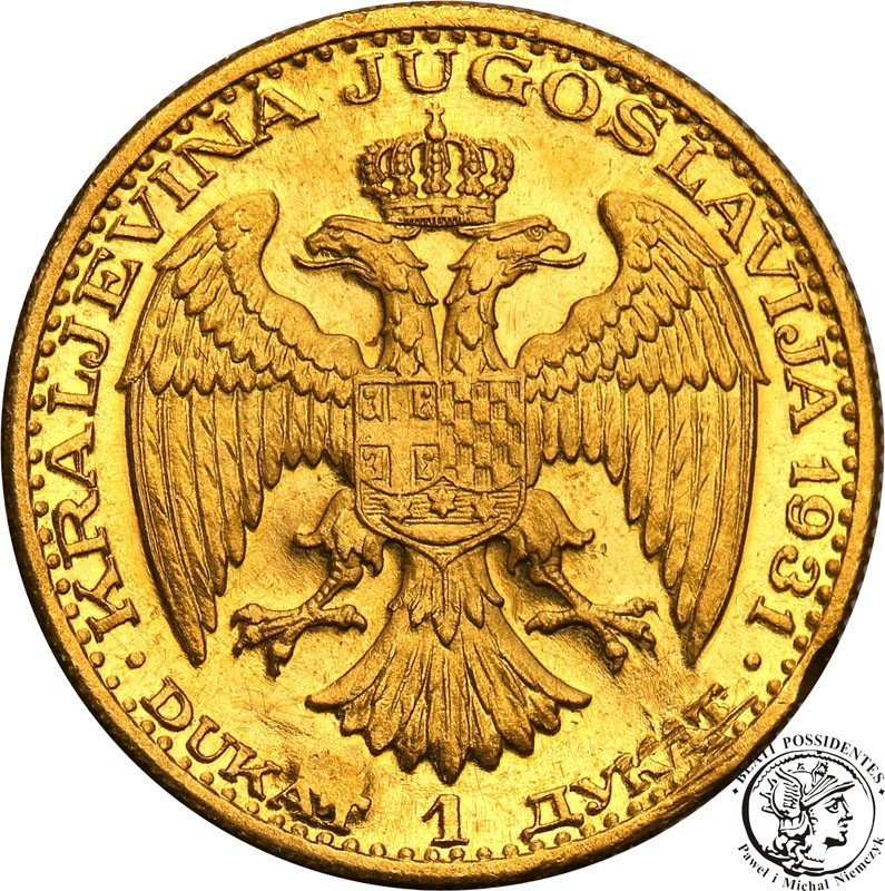Jugosławia 1 dukat 1931 (kłos) dla Serbii st.1