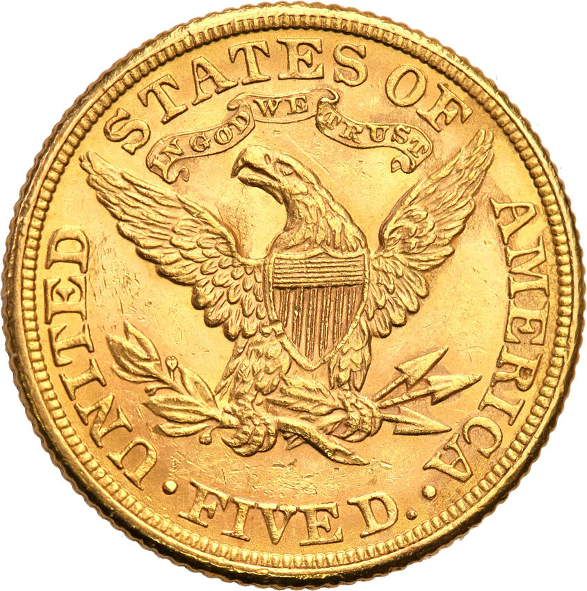 USA 5 dolarów 1881 Philadelphia st.1-