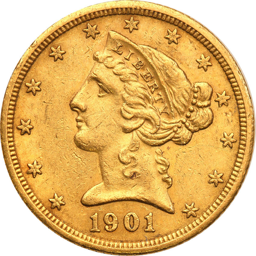 USA 5 dolarów 1901 S San Francisco st.1-
