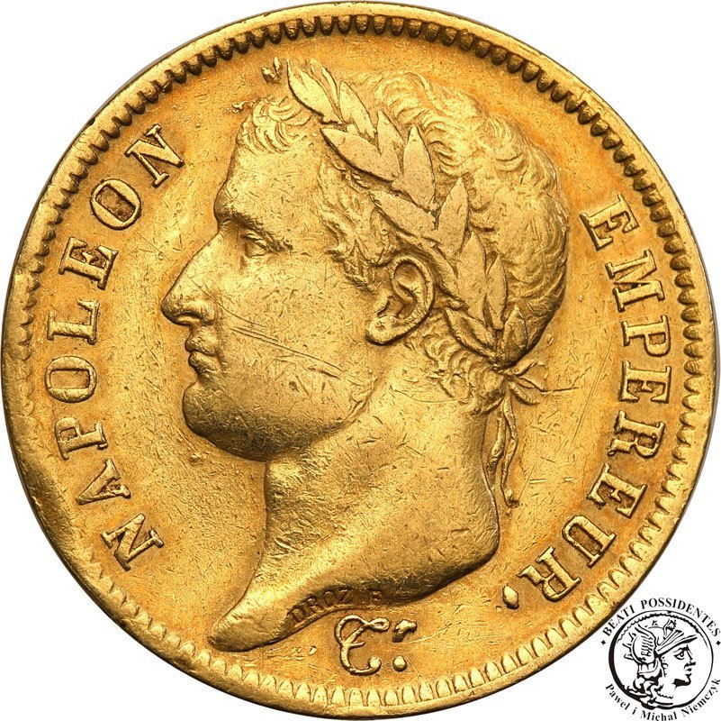 Francja 40 franków 1811 A Napoleon I st.3+