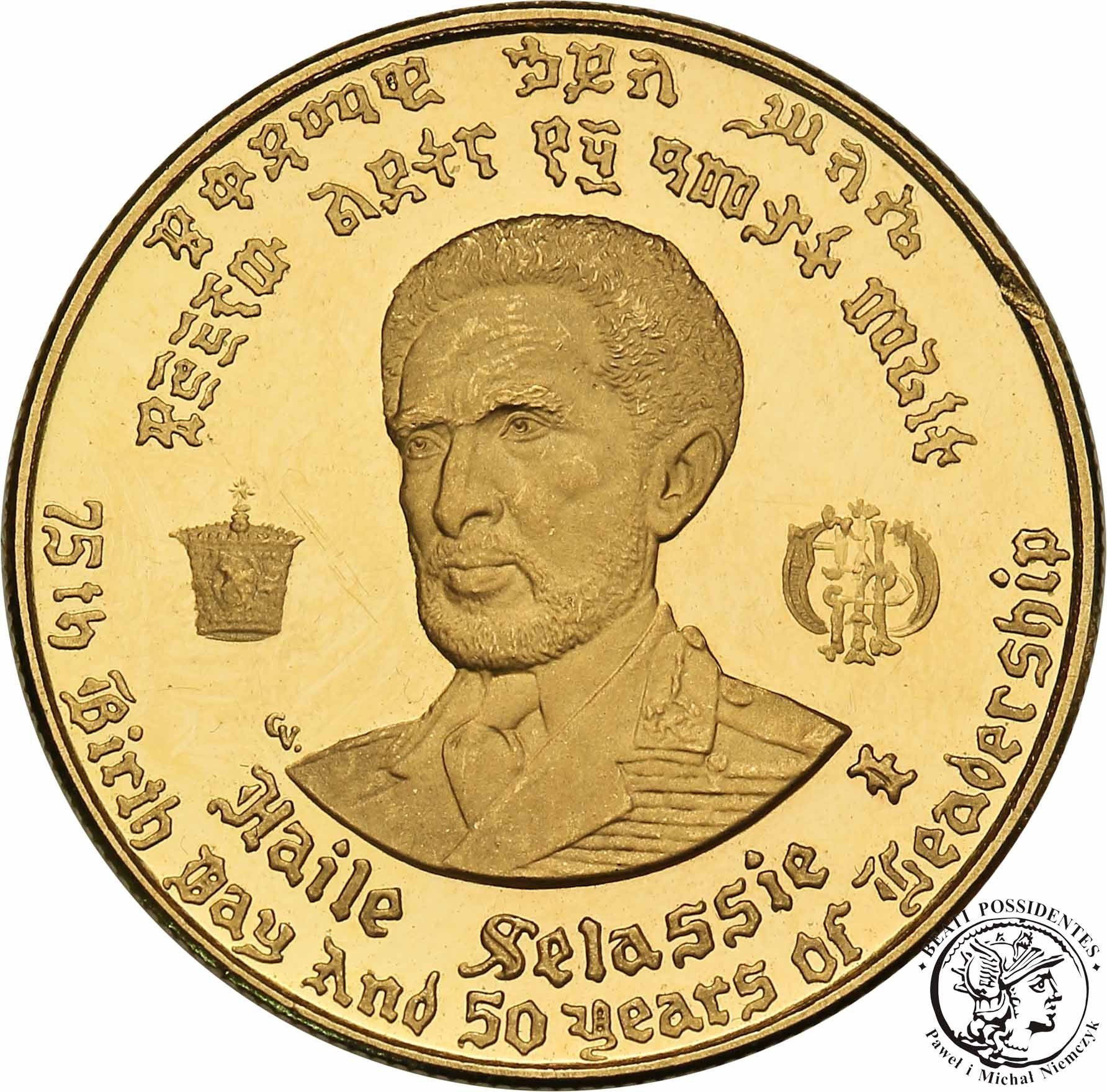 Etiopia 20 dolarów 1966 Haile Selassie st.L-
