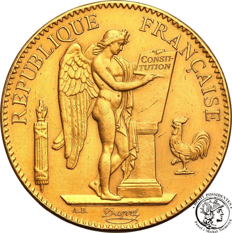 Francja 100 franków 1901 A Anioł st.3+