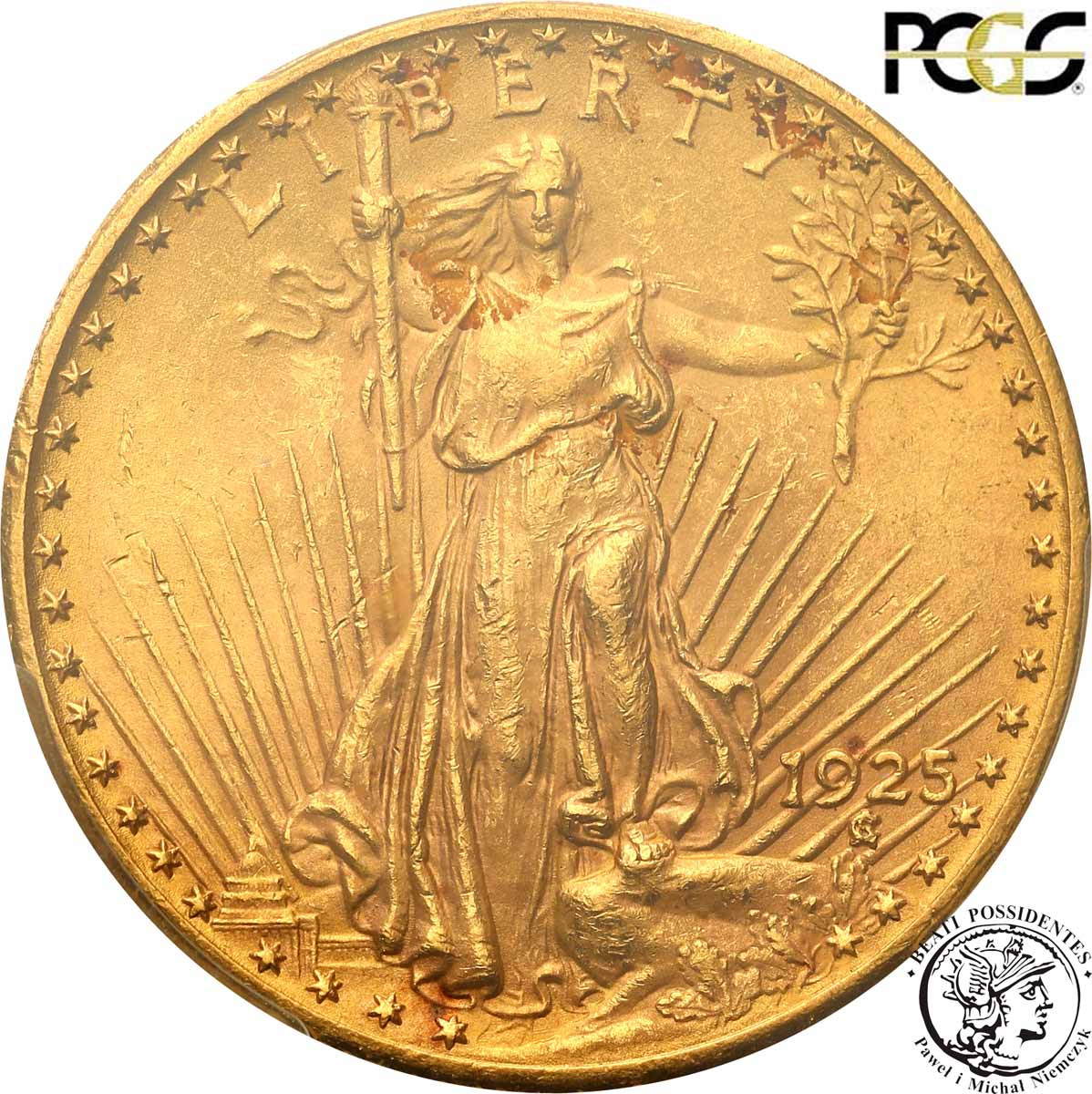 USA 20 dolarów 1925 Filadelfia PCGS MS64