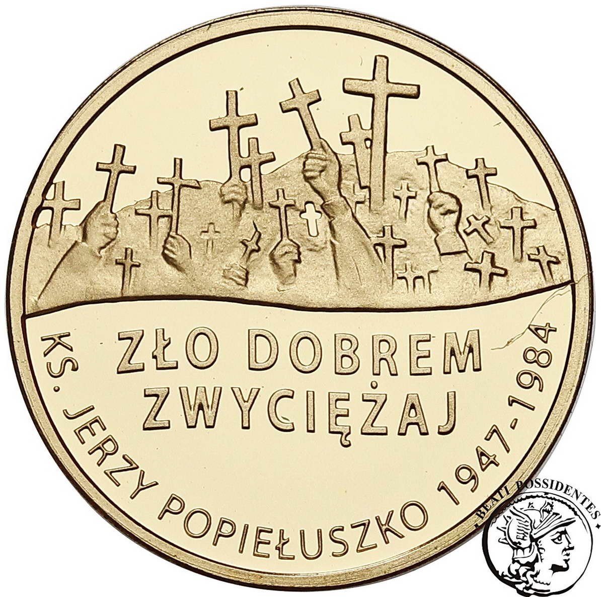 Polska 37 złotych 2009 Popiełuszko st.L