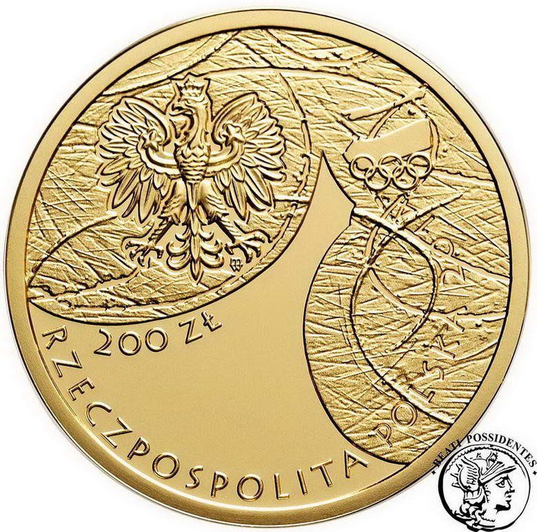 200 złotych 2014 Polska Reprezentacja Olimpijska Soczi