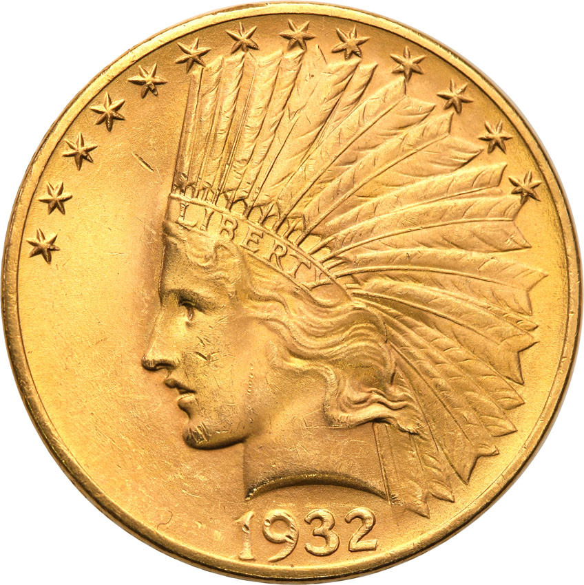 USA 10 $ dolarów 1932 Indianin Philadelphia st.1