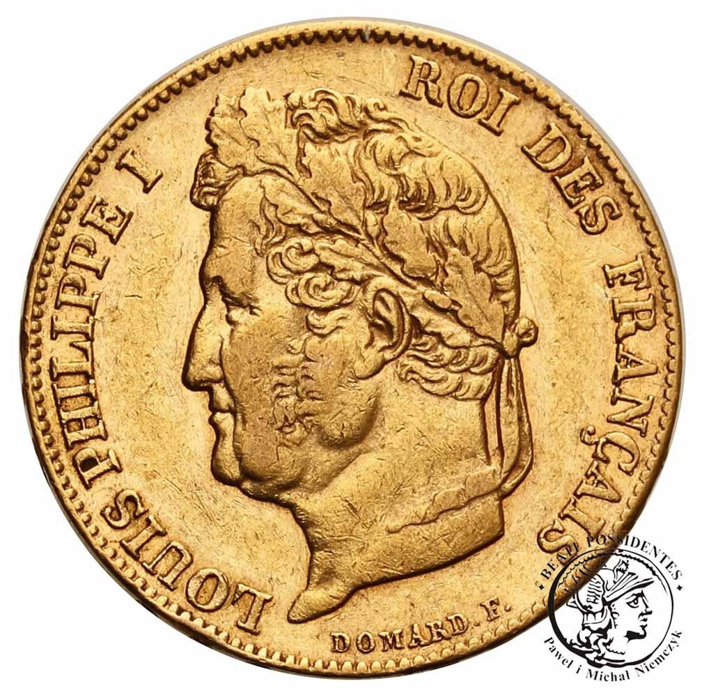 Francja 20 Franków 1839 A Louis Philippe st. 3+