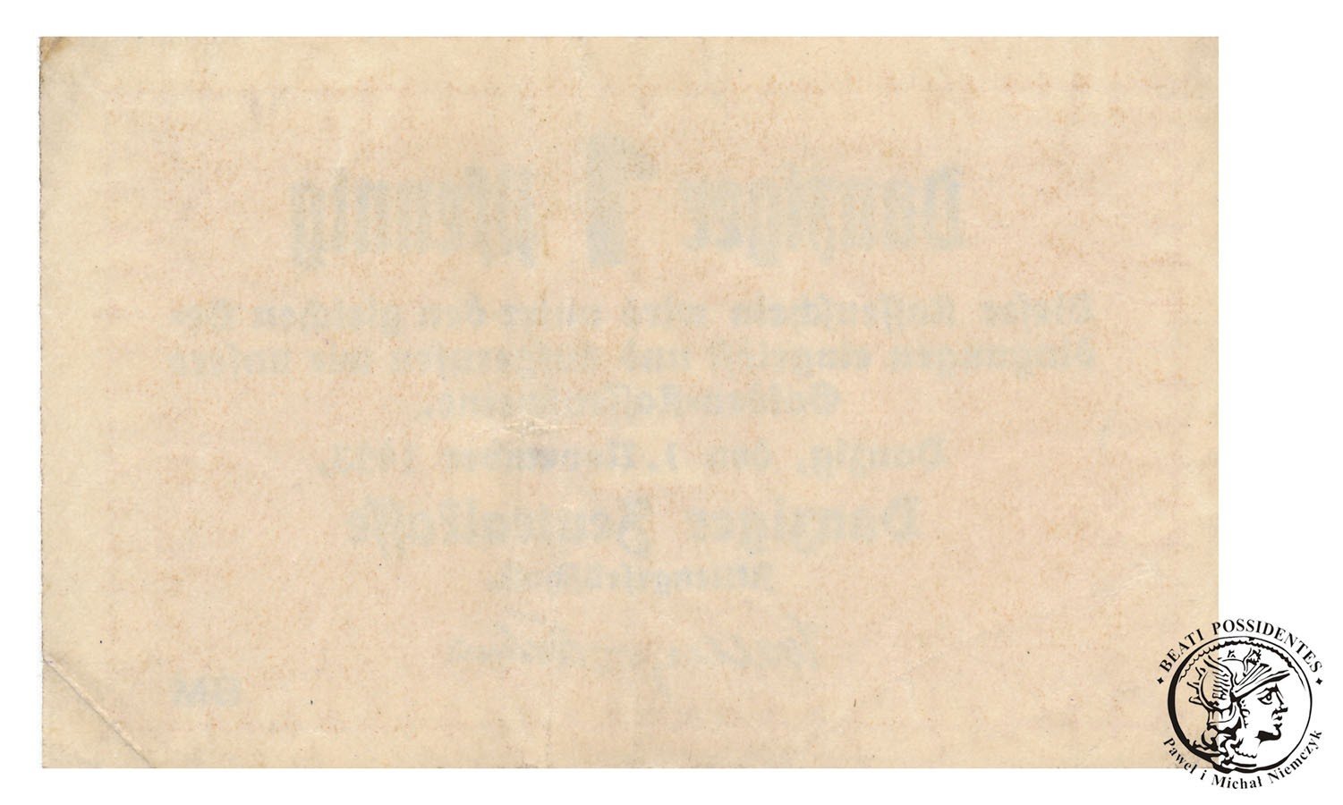 Banknot Gdańsk 1 fenig 1923 st.2+