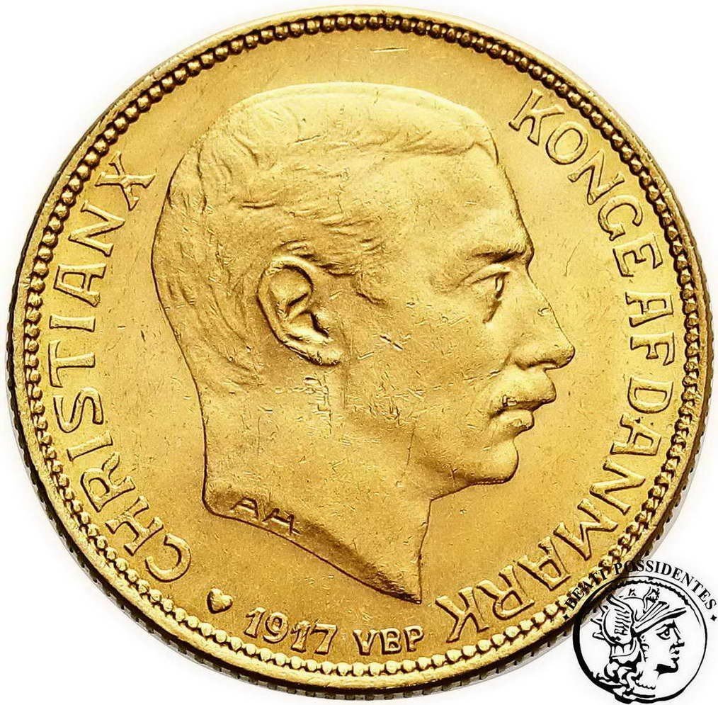 Dania Krystian X 20 koron 1917 st. 2+