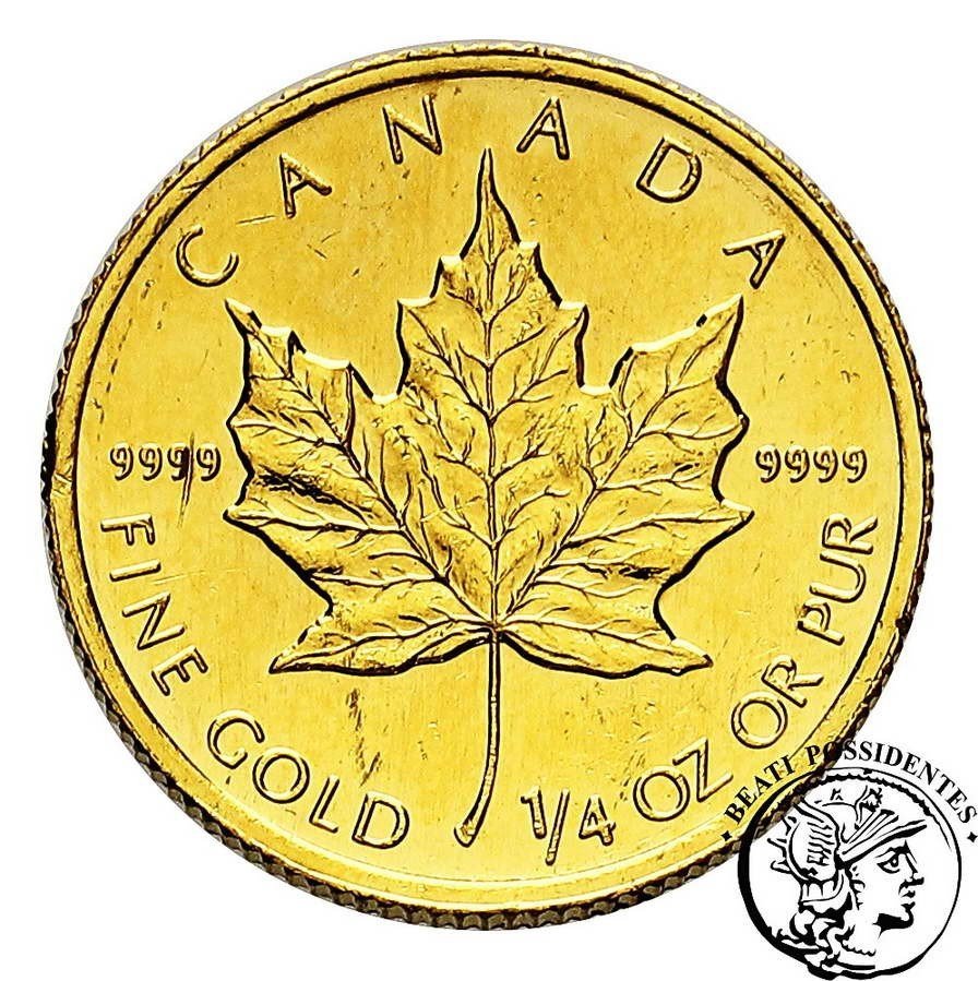 Kanada 10 $ dolarów 1995 liść klonu 1/4 Oz Au st. 2