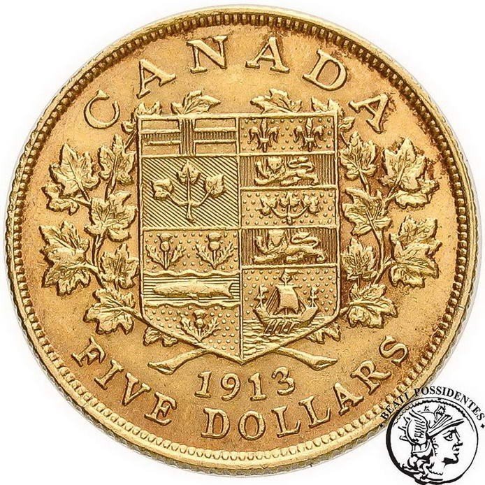 Kanada Jerzy V 5 Dolarów 1913 st.1-