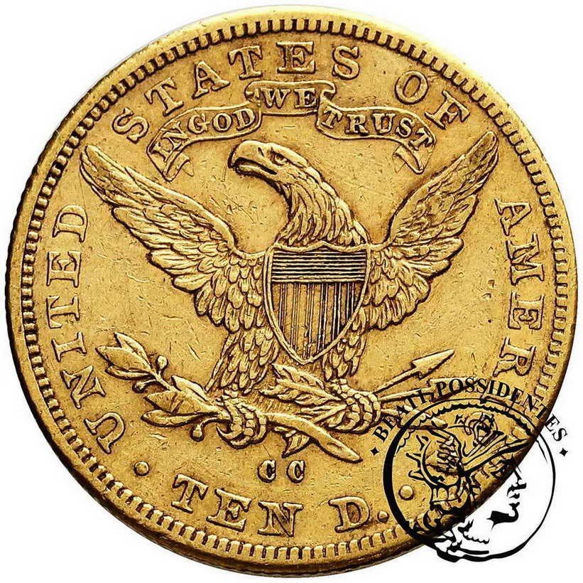 USA 10 $ dolarów 1891 CC Carson City st.3