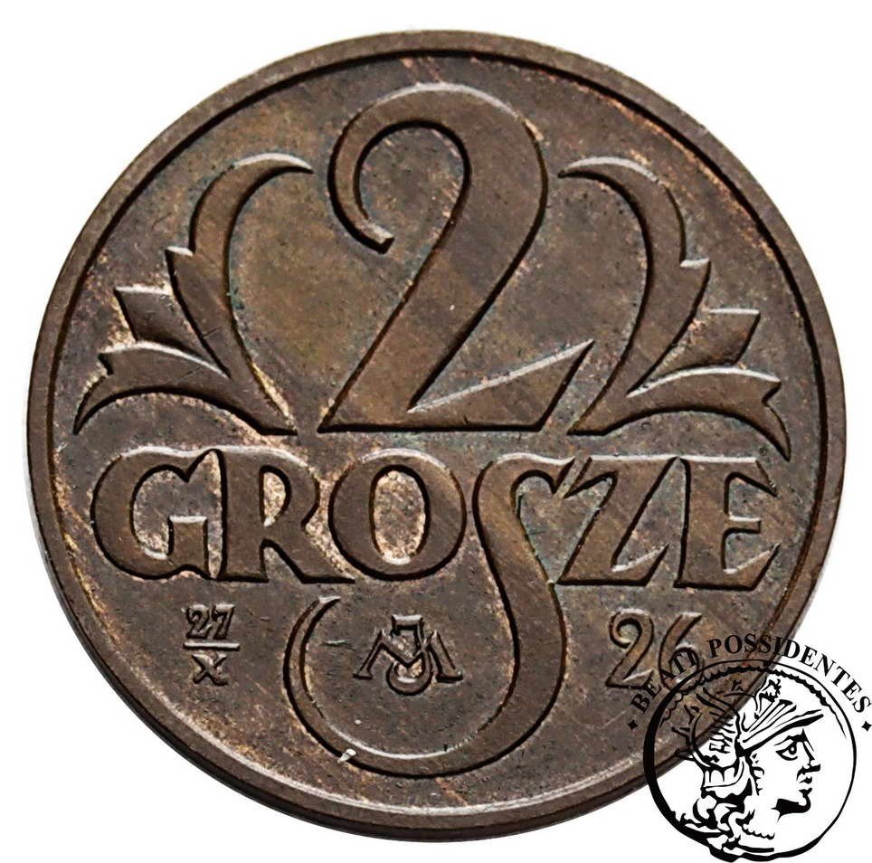 Polska II RP PRÓBA Brąz 2 grosze 1925 st. 2+