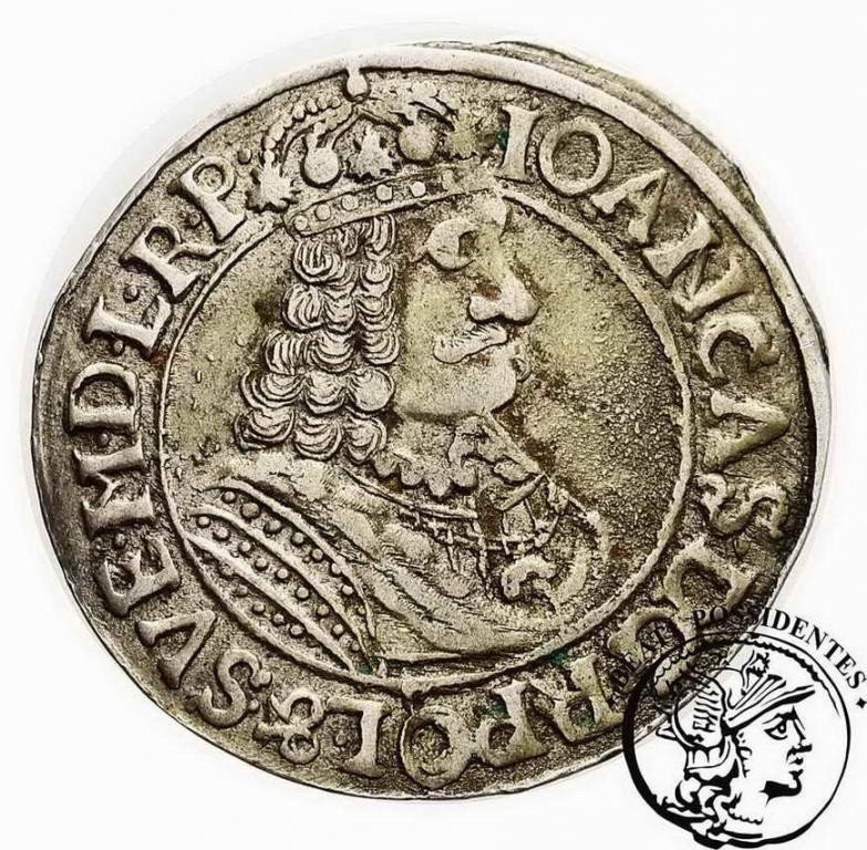 Polska Jan Kazimierz ort 1663 Toruń st. 3+