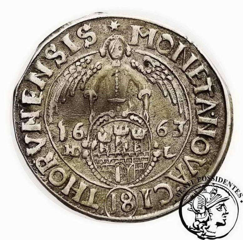 Polska Jan Kazimierz ort 1663 Toruń st. 3+