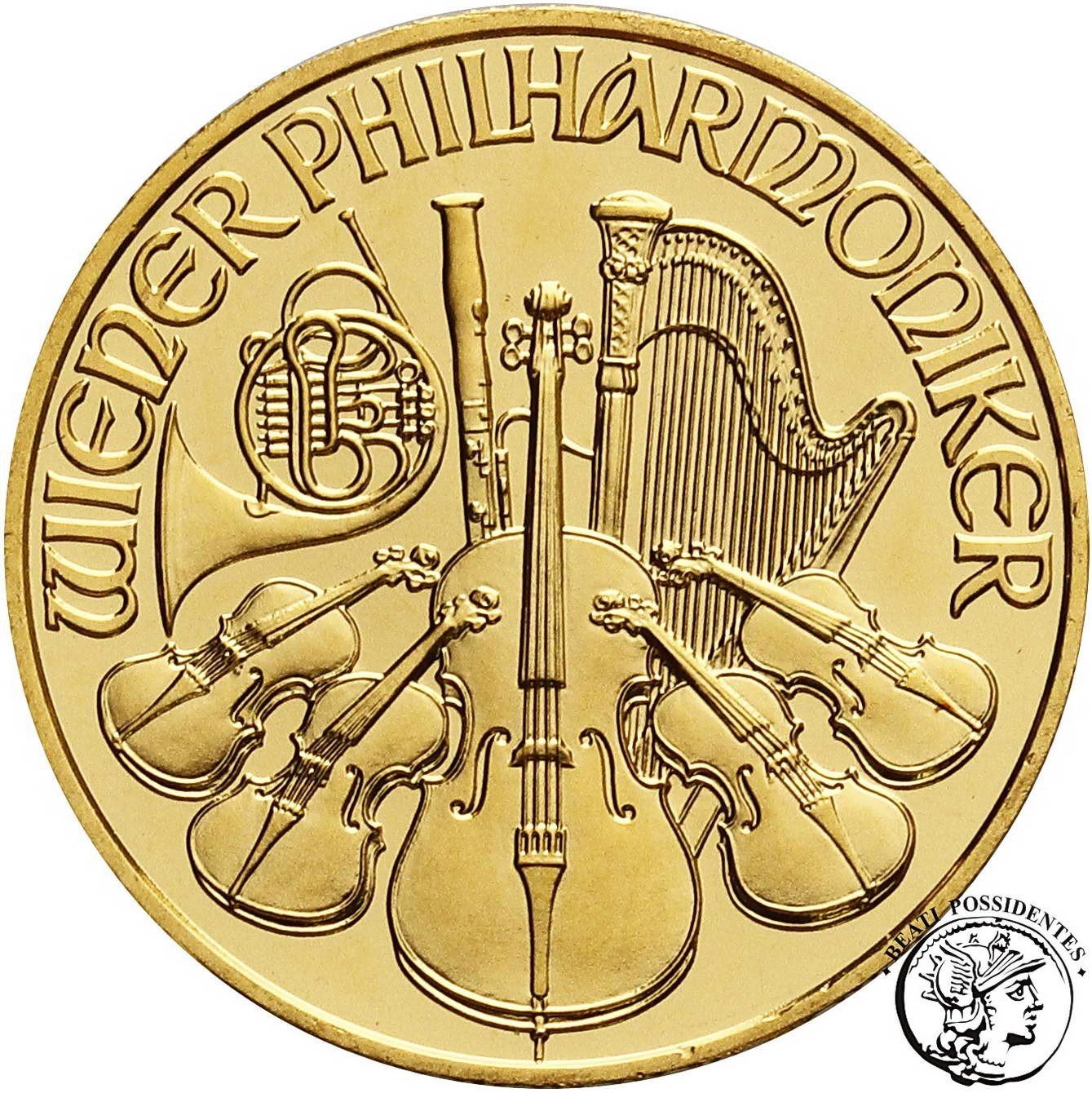 Austria 25 Euro 2005 Filharmonia 1/4 Oz Au st. 1