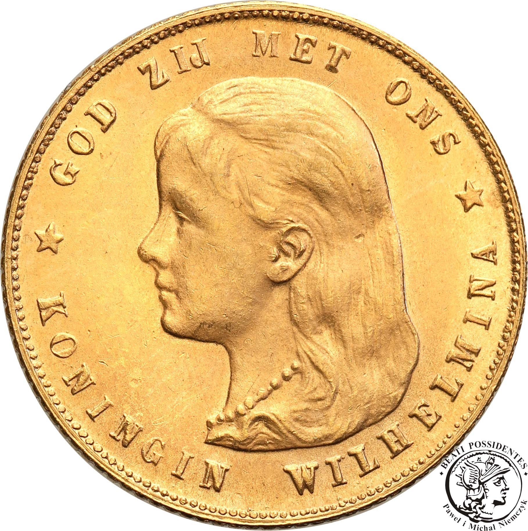 Holandia 10 Guldenów 1897 Wilhelmina st.1
