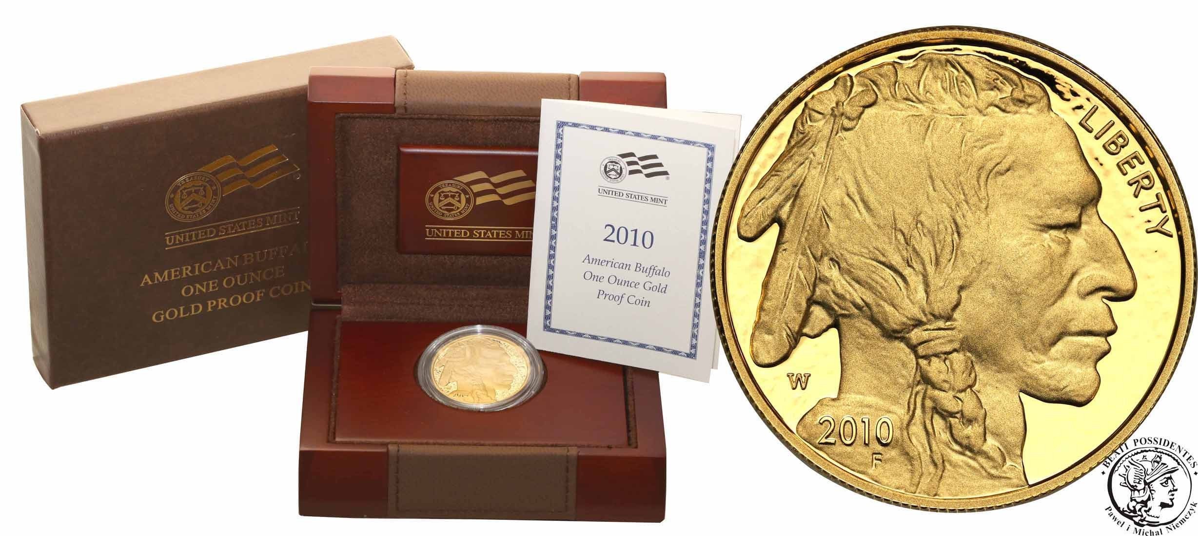 USA 50 Dolarów 2010 Buffalo bizon (uncja złota) stempel lustrzany 