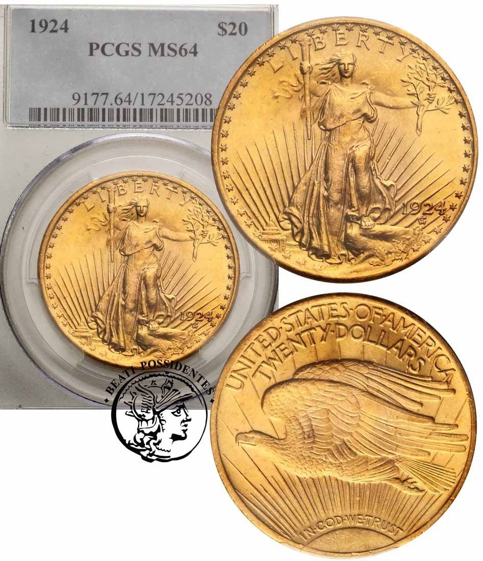 USA 20 dolarów 1924 PCGS MS64