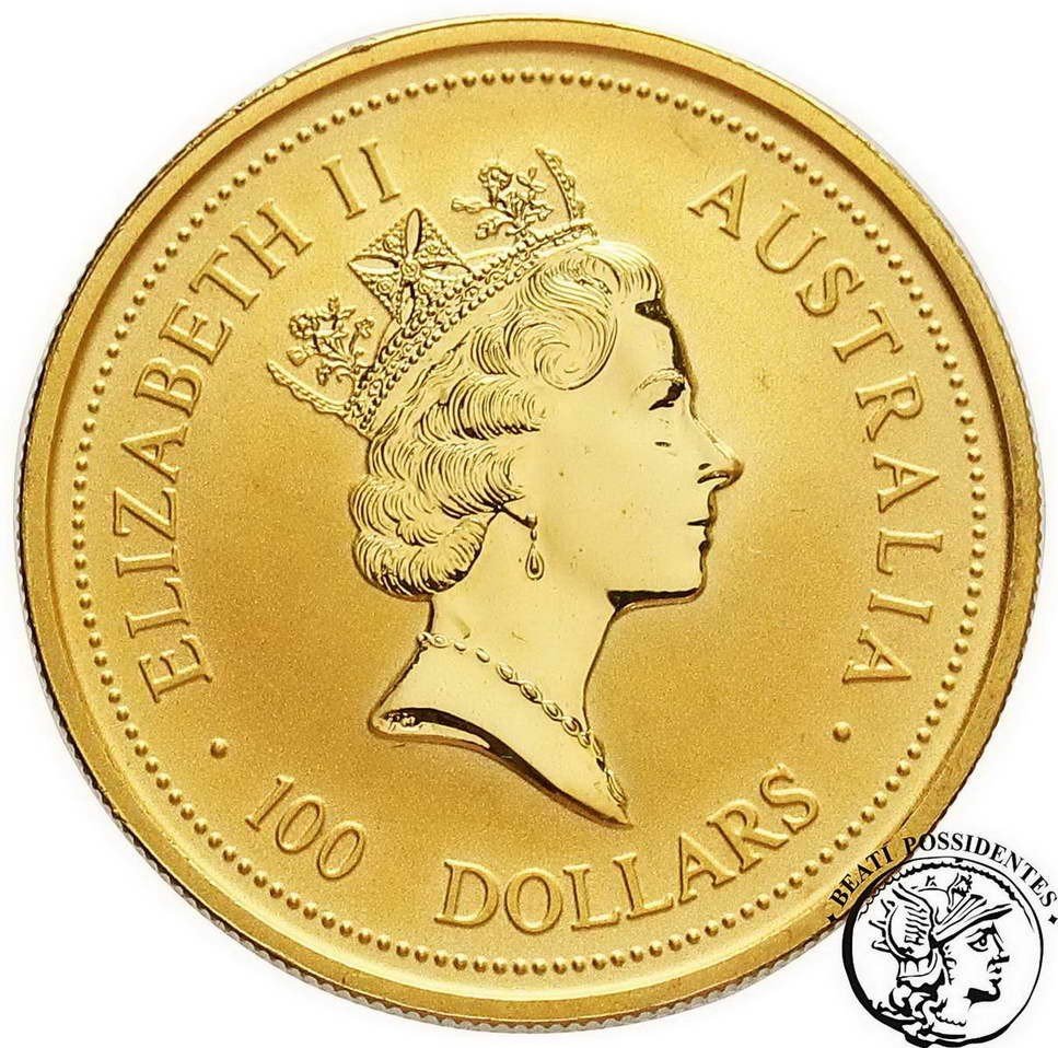 Australia Elżbieta II 100 Dolarów 1995 kangur st. L ZŁOTO