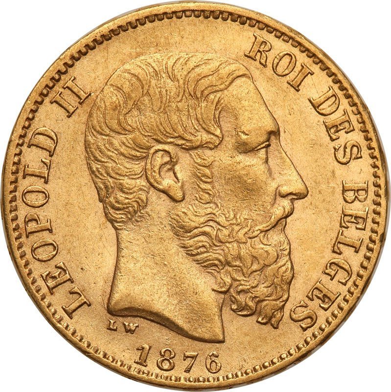 Belgia 20 franków 1876 st.1