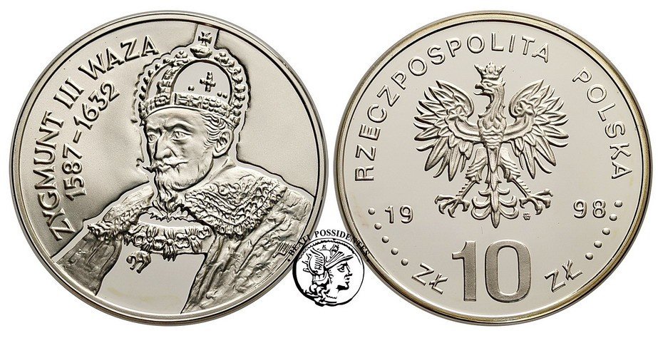 10 zł Zygmunt III Waza popiersie 1998