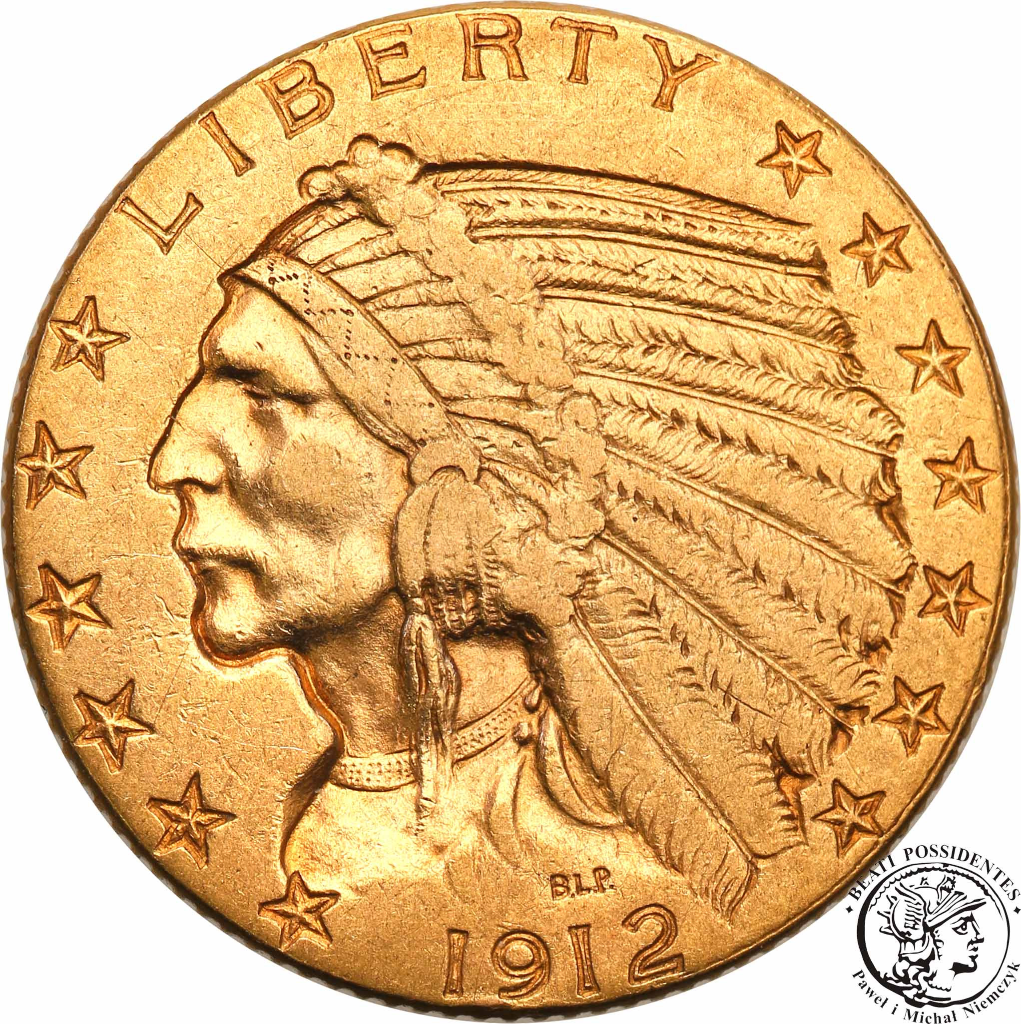 USA 5 dolarów 1912 Philadelphia Indianin st.2