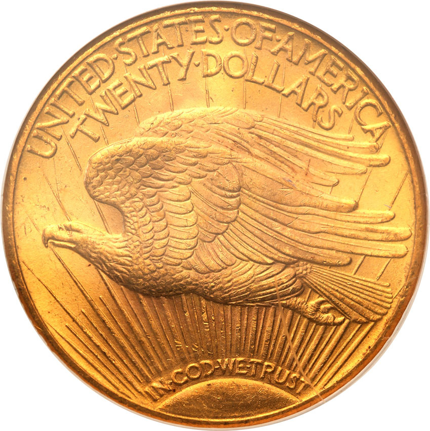 USA 20 dolarów 1925 Filadelfia GCN MS64