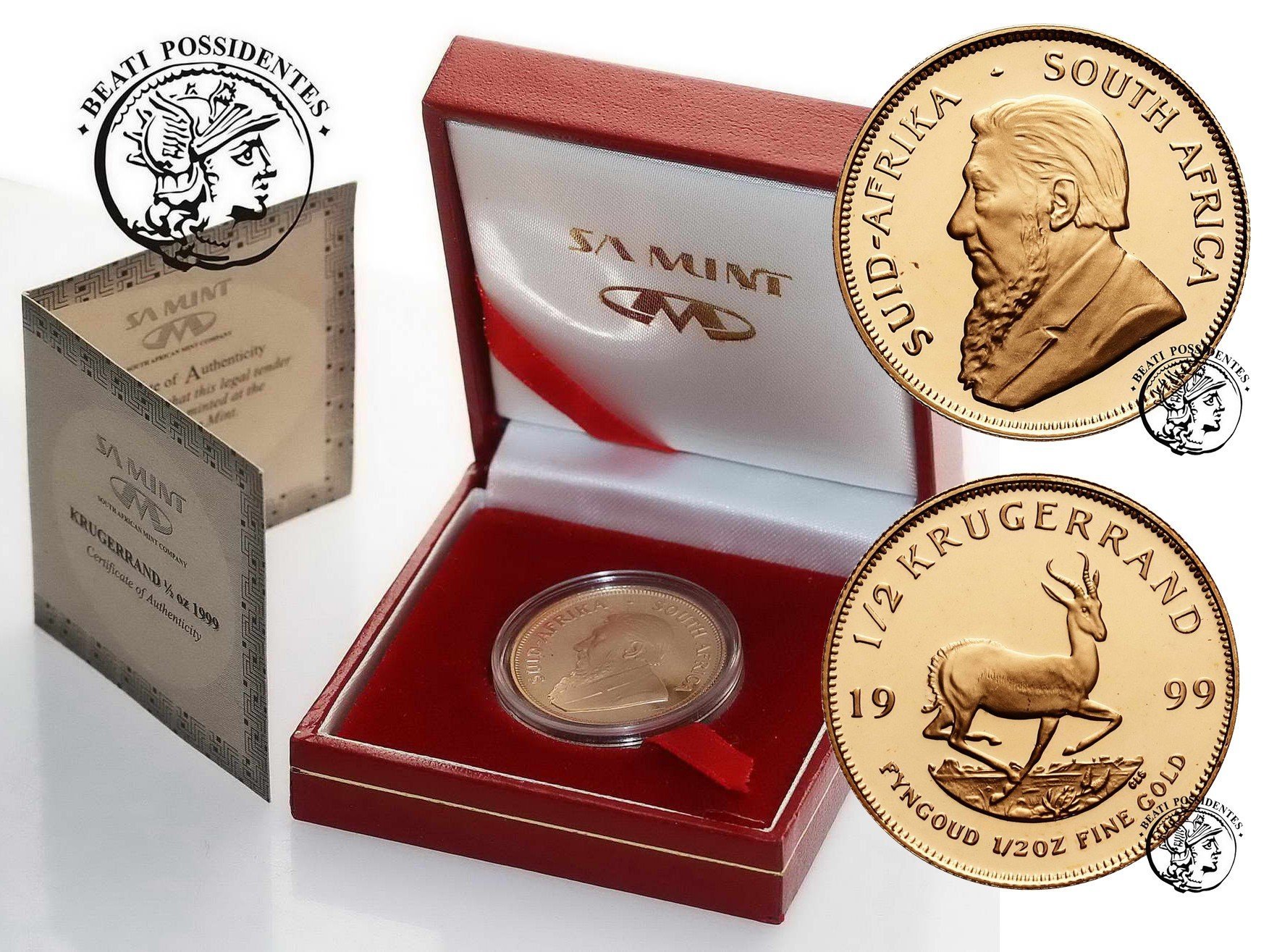 Republika Południowej Afryki 1/2 Krugerranda 1999 = 1/2 Oz Au st. L