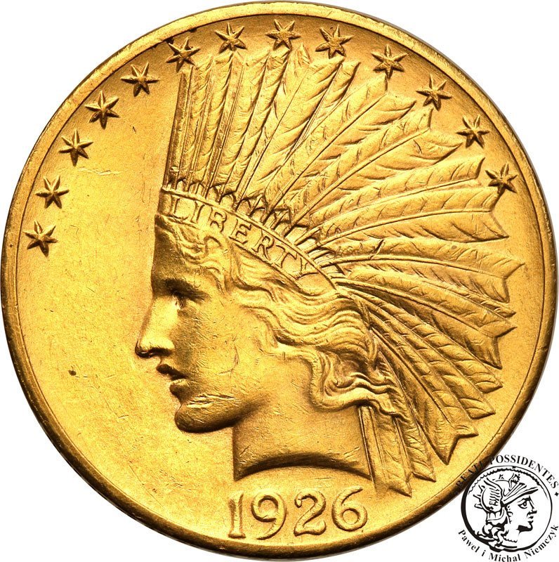USA 10 dolarów Indianin 1926 Philadelphia st.1-