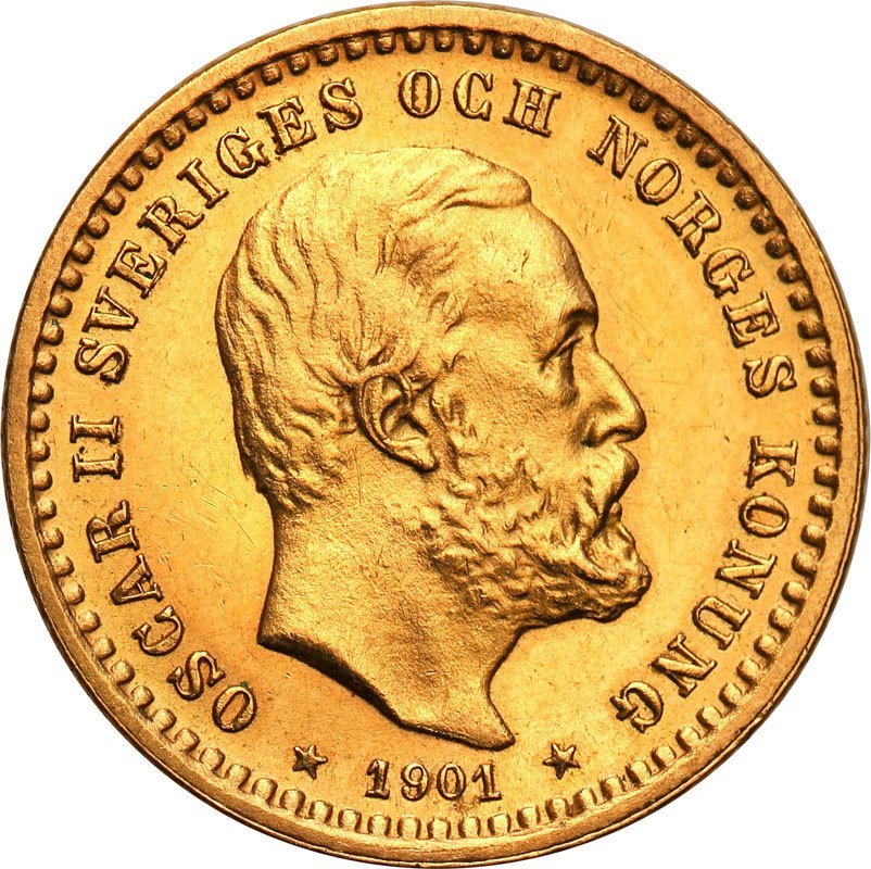 Szwecja 5 koron 1901 Oskar II st.1