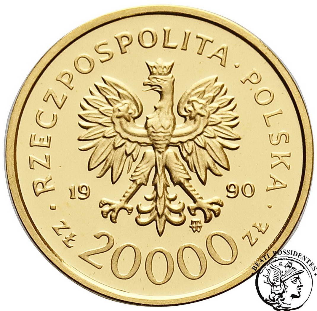 Polska III RP 20 000 złotych 1990 Solidarność st. L