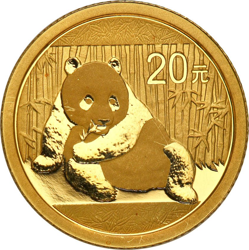 Chiny 20 Yuan 2015 (1/20 uncji złota) st.L