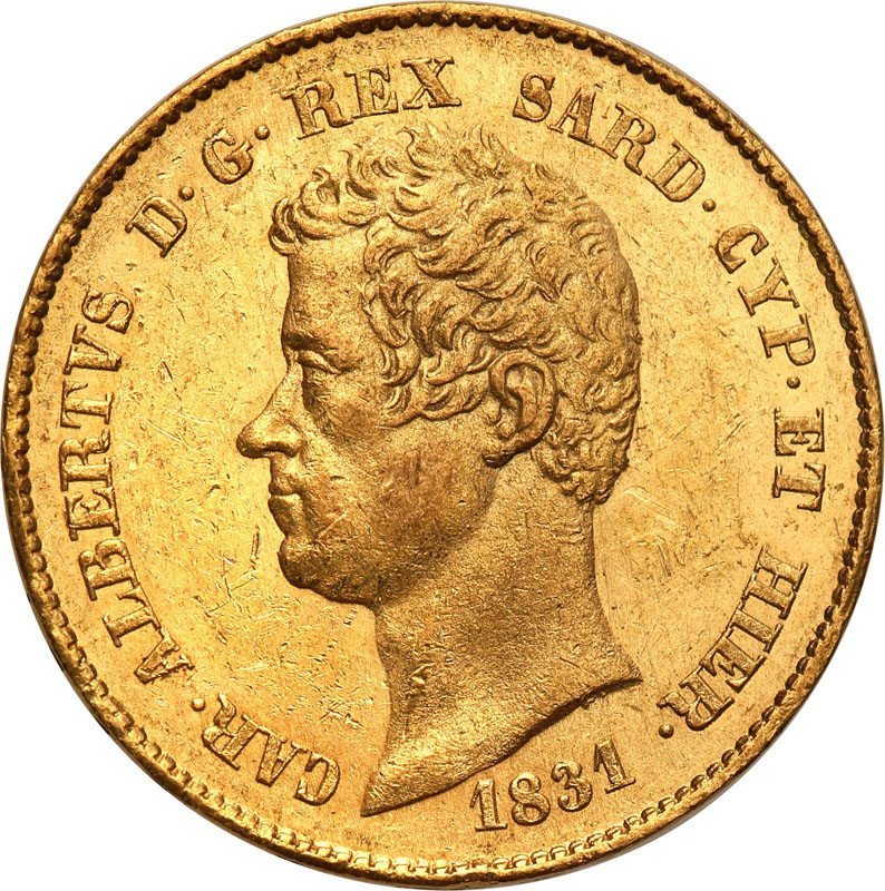 Włochy Sardynia 20 Lirów 1831 (orzeł) st.1-