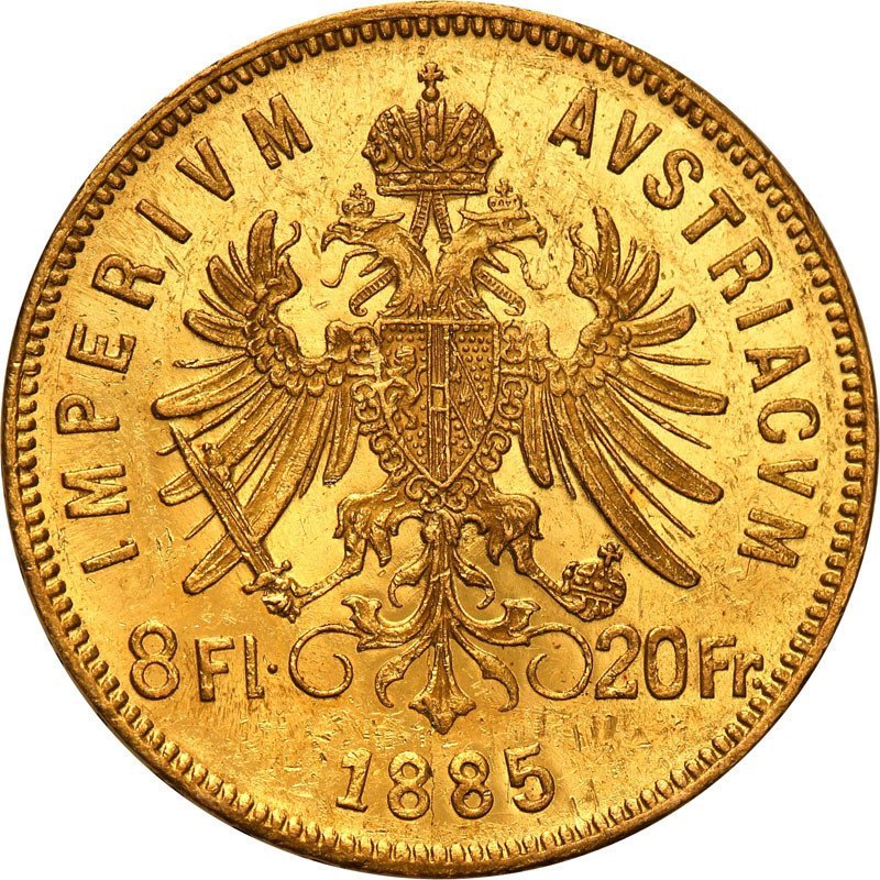 Austria 8 Florenów = 20 Franków 1885 st.1