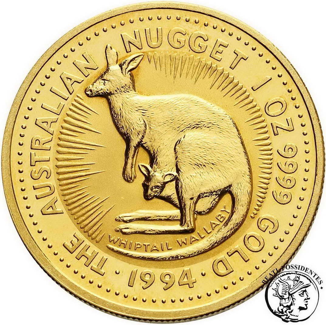 Australia Elżbieta II 100 Dolarów 1994 kangur 1 Oz st. L-/L