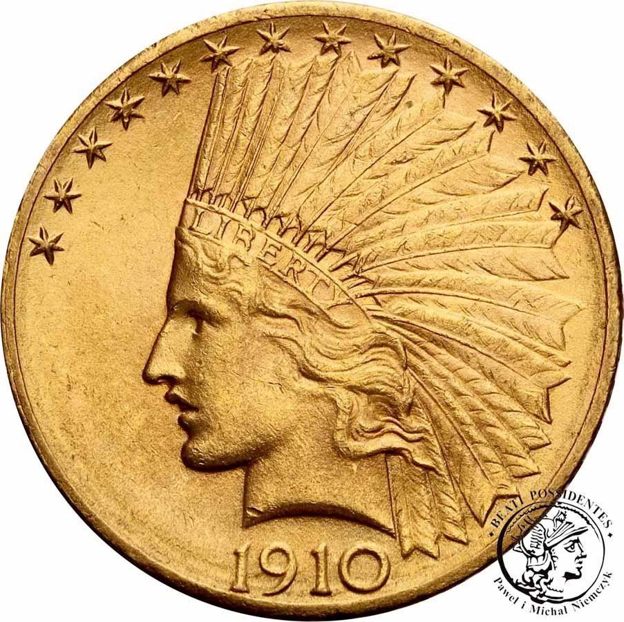 USA 10 dolarów 1910 (D) Denver Indianin st. 2+