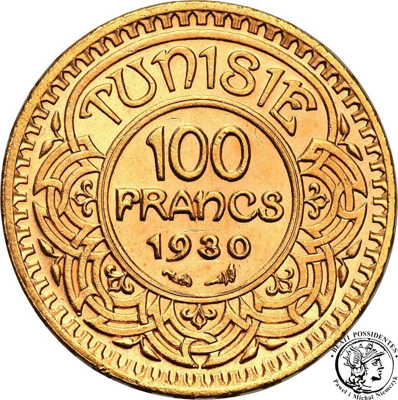 Tunezja 100 franków 1930 Paryż st.1