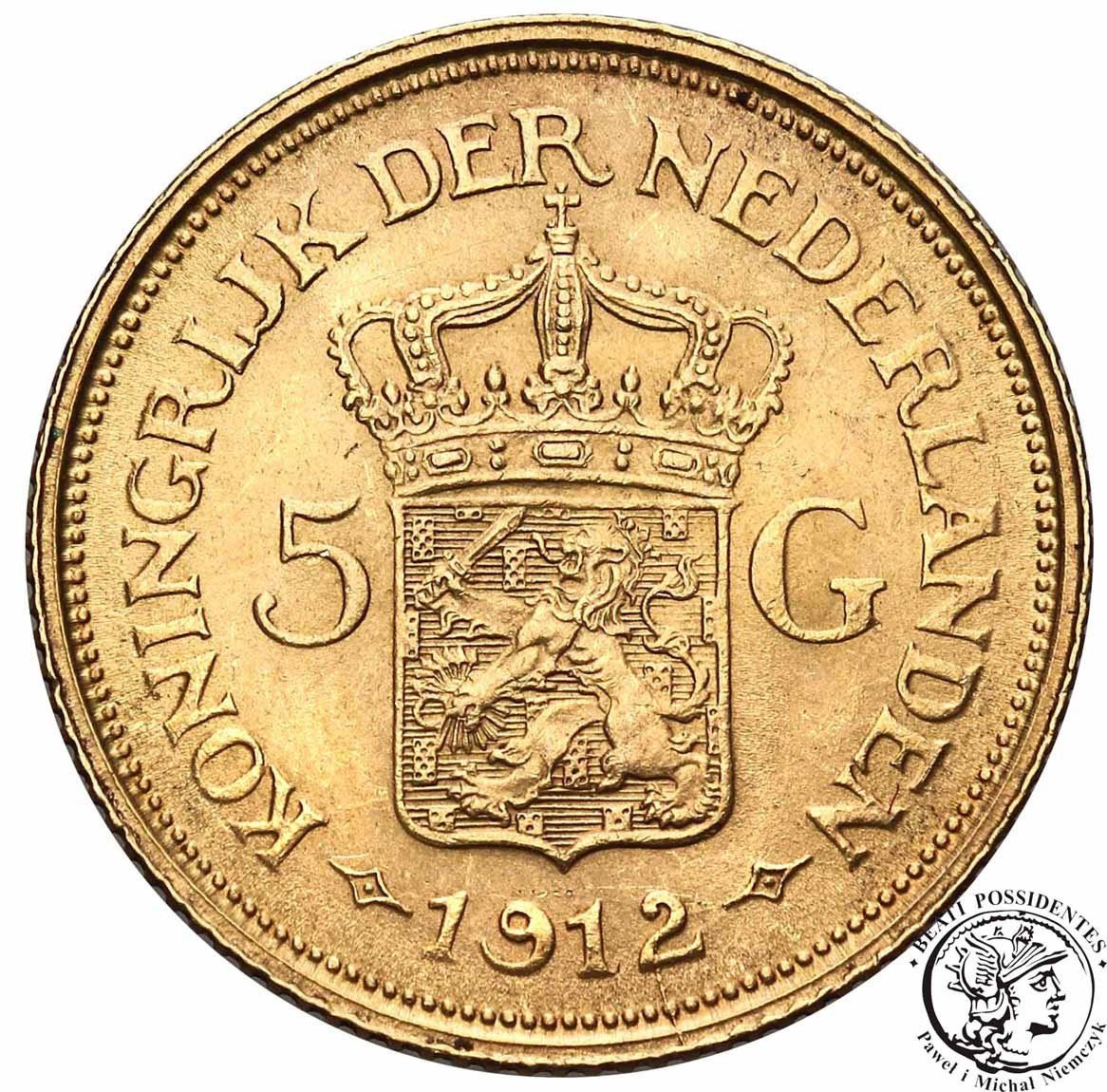Holandia 5 guldenów 1912 st.1-
