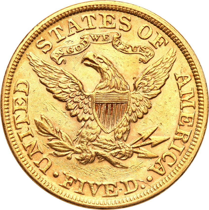 USA 5 dolarów 1895 Philadelphia st.2