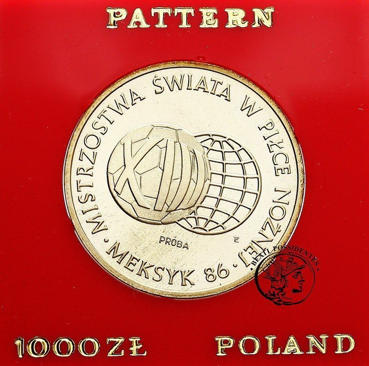 Polska 1000 złotych PRÓBA Srebro Meksyk 1986