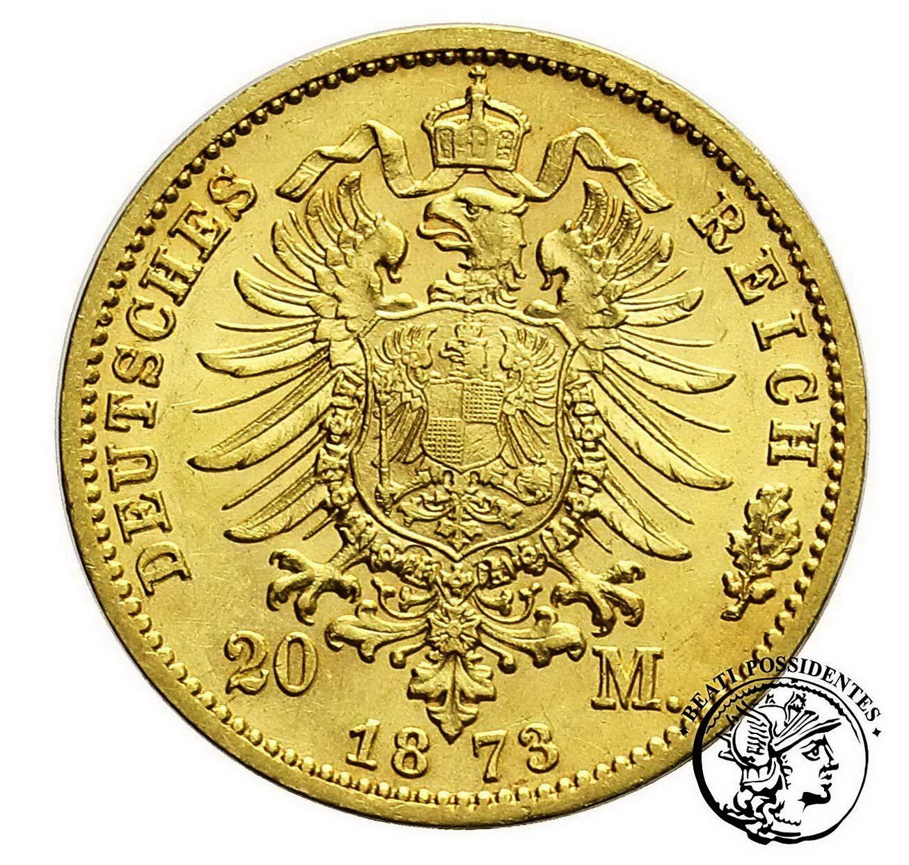 Niemcy Prusy 20 Marek 1873 C /Frankfurt/ st. 2