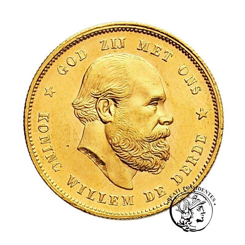 Holandia Wilhelm 10 Guldenów 1876  st. 1-/2+