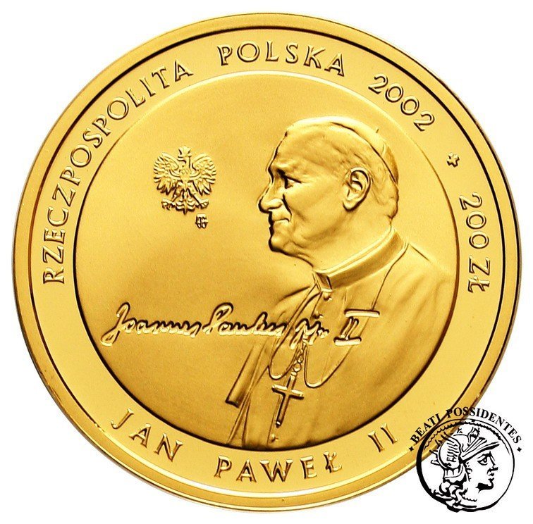 Polska III RP 200 zł 2002 Pontifex Maximus st.L