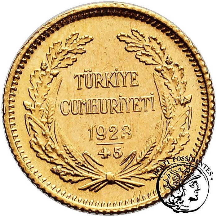 Turcja 25 Piastrów 1923/45 (1968 AD) st. 1-
