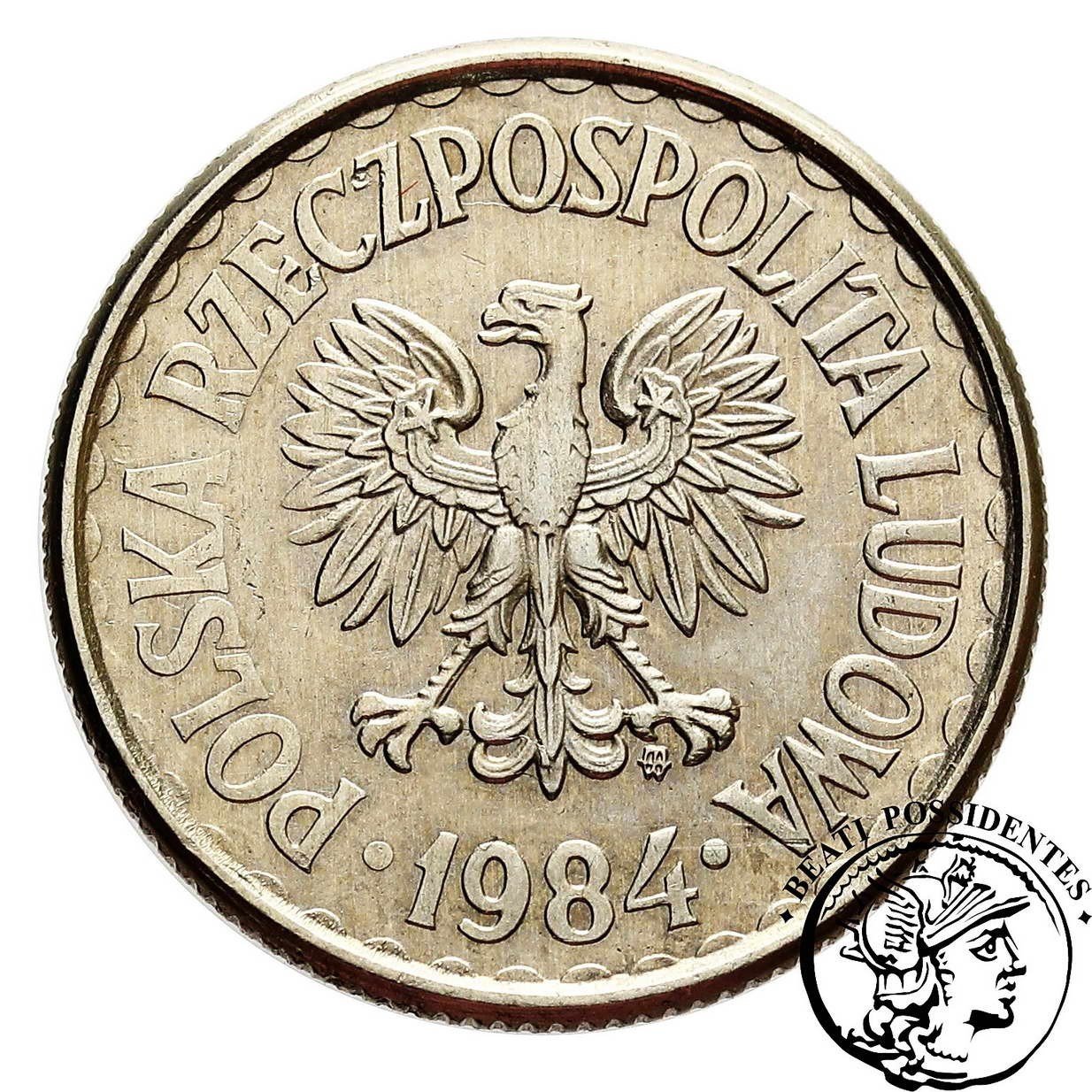 PRL 1 złoty 1984 PRÓBA miedzionikiel st. 2/2+ -RRR-