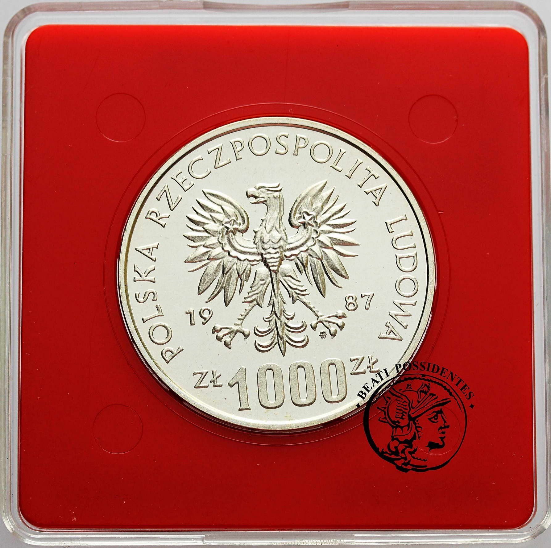Polska 1000 złotych PRÓBA Srebro Zimowe Igrzyska 1988