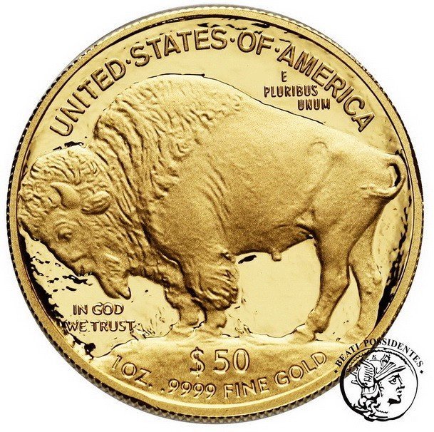 USA 50 $ dolarów Bizon 1 Oz Au 999 2010 st. 1
